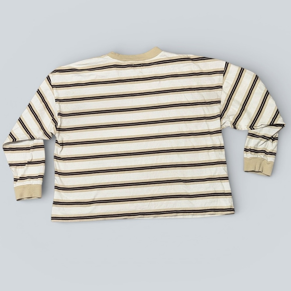 BDG Beige and Black Striped Crewneck - Picture 4 of 5